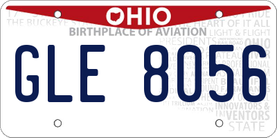 OH license plate GLE8056