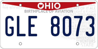OH license plate GLE8073