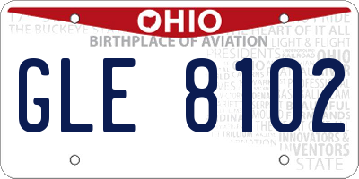 OH license plate GLE8102