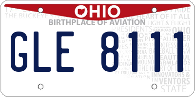 OH license plate GLE8111