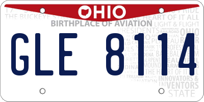 OH license plate GLE8114