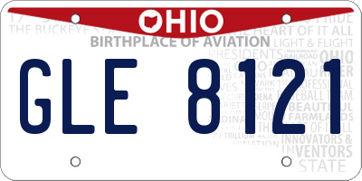 OH license plate GLE8121