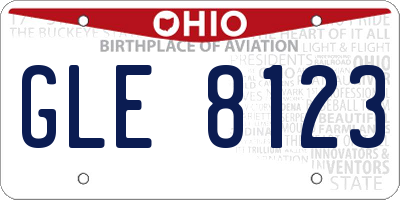 OH license plate GLE8123
