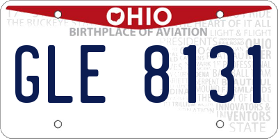 OH license plate GLE8131