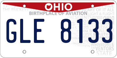OH license plate GLE8133