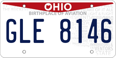 OH license plate GLE8146