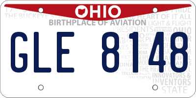 OH license plate GLE8148