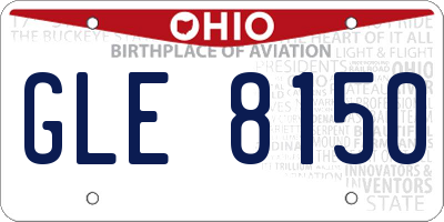 OH license plate GLE8150