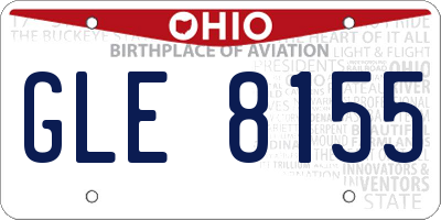 OH license plate GLE8155
