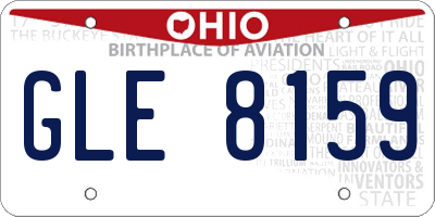 OH license plate GLE8159