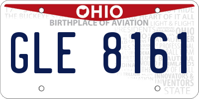 OH license plate GLE8161