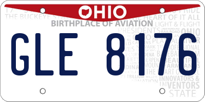 OH license plate GLE8176