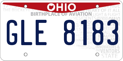 OH license plate GLE8183