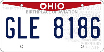 OH license plate GLE8186