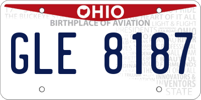 OH license plate GLE8187