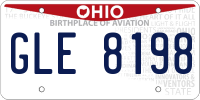 OH license plate GLE8198