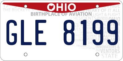 OH license plate GLE8199