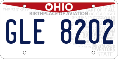 OH license plate GLE8202