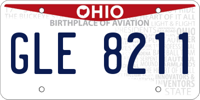 OH license plate GLE8211