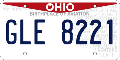 OH license plate GLE8221
