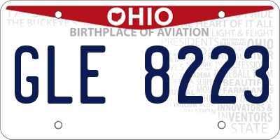 OH license plate GLE8223