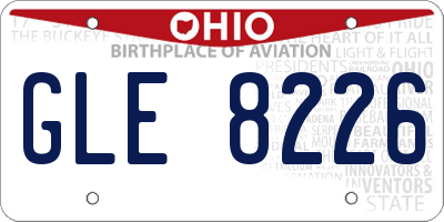 OH license plate GLE8226