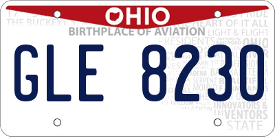 OH license plate GLE8230