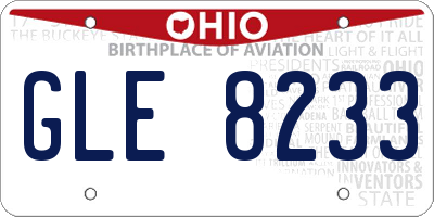 OH license plate GLE8233