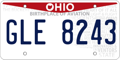 OH license plate GLE8243