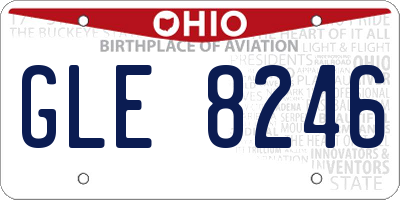 OH license plate GLE8246