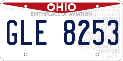 OH license plate GLE8253