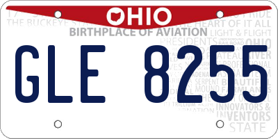 OH license plate GLE8255