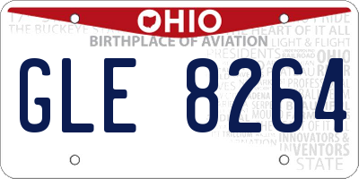 OH license plate GLE8264