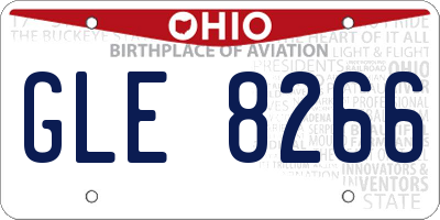 OH license plate GLE8266
