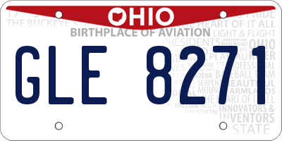 OH license plate GLE8271