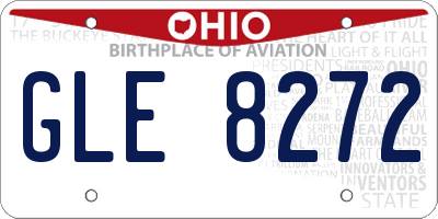 OH license plate GLE8272