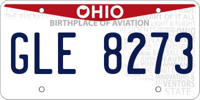 OH license plate GLE8273