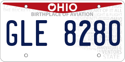 OH license plate GLE8280