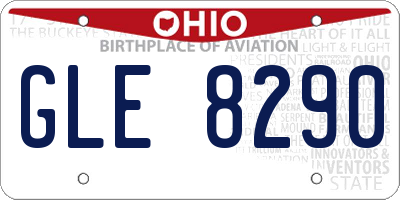 OH license plate GLE8290
