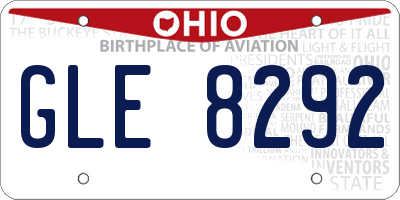 OH license plate GLE8292