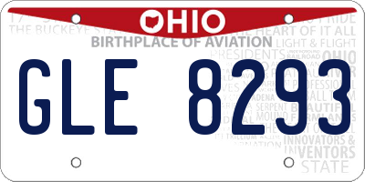 OH license plate GLE8293