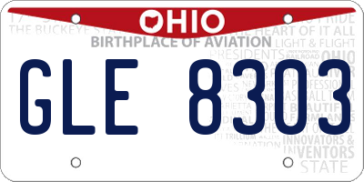 OH license plate GLE8303