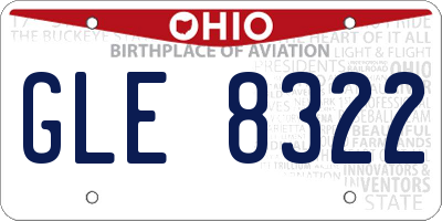 OH license plate GLE8322
