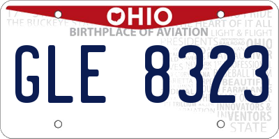 OH license plate GLE8323