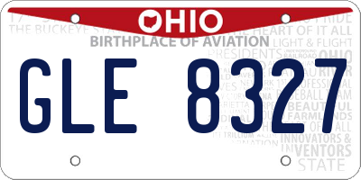 OH license plate GLE8327