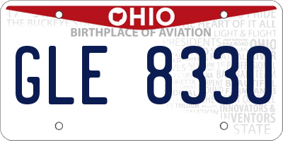 OH license plate GLE8330