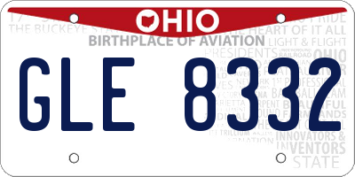 OH license plate GLE8332