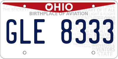 OH license plate GLE8333