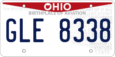 OH license plate GLE8338