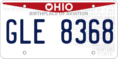OH license plate GLE8368
